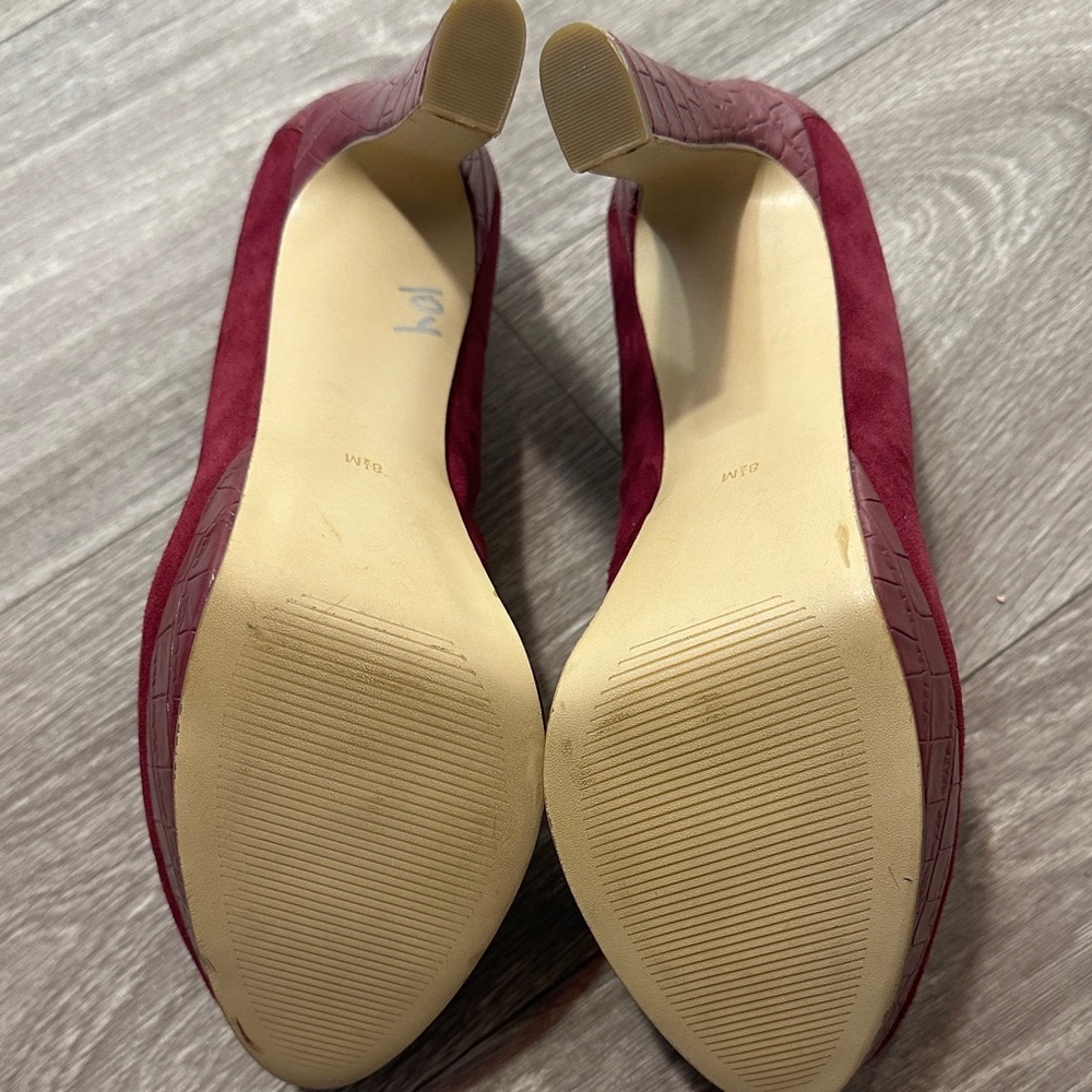Audrey Brooke Deep Red Heels - Picture 8 of 11